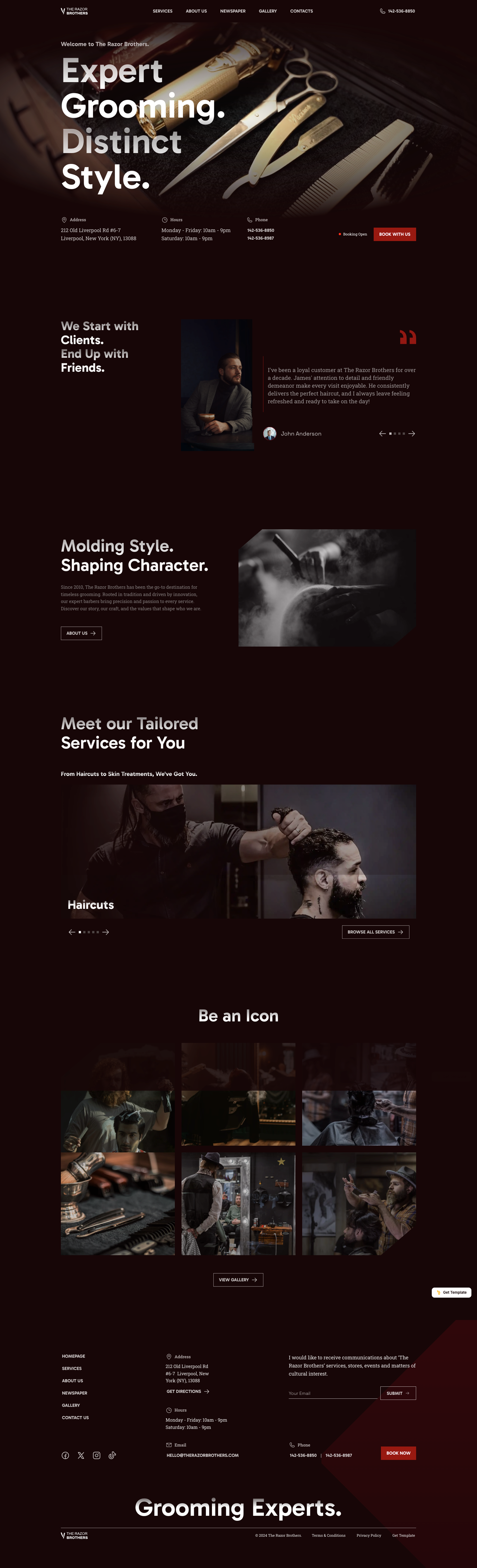 Site de barbearia criado pela Bapweb