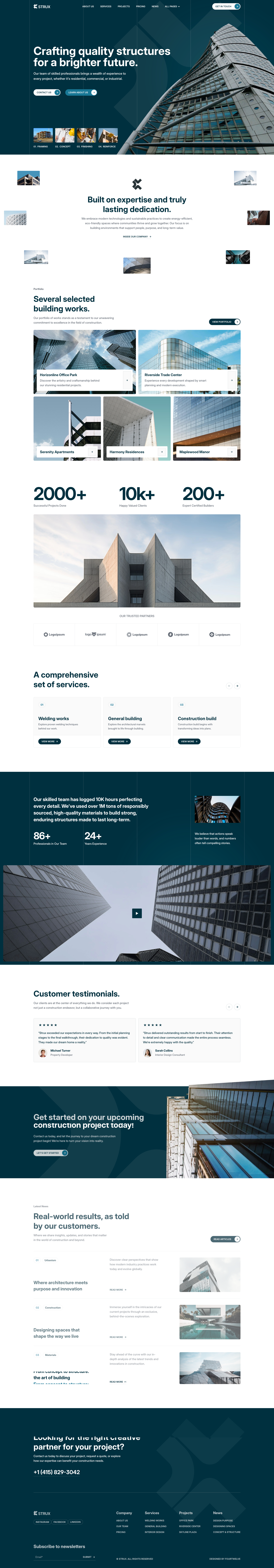 Site de construtora criado pela Bapweb