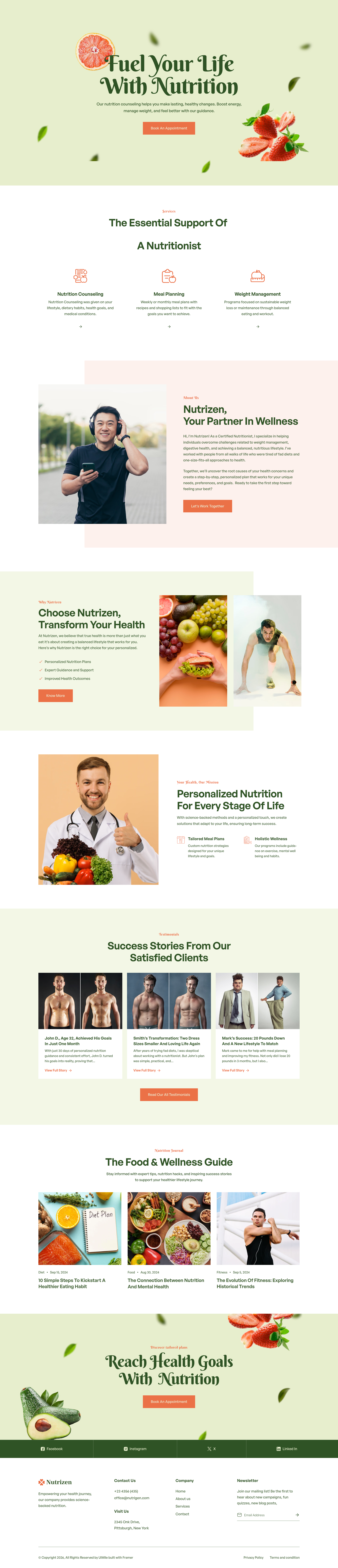 Site de nutrição criado pela Bapweb